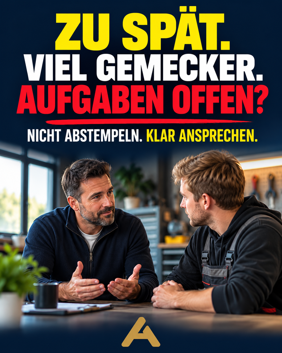 AKKOÇ-Impuls: Zu spät, viel Gemecker, Aufgaben offen? Nicht abstempeln. Klar ansprechen.